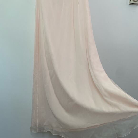 NWT Amsale Bridesmaid Dress G629C Blush Pink 100%‎ Silk Gown Bridal Size 8 - Picture 6 of 10